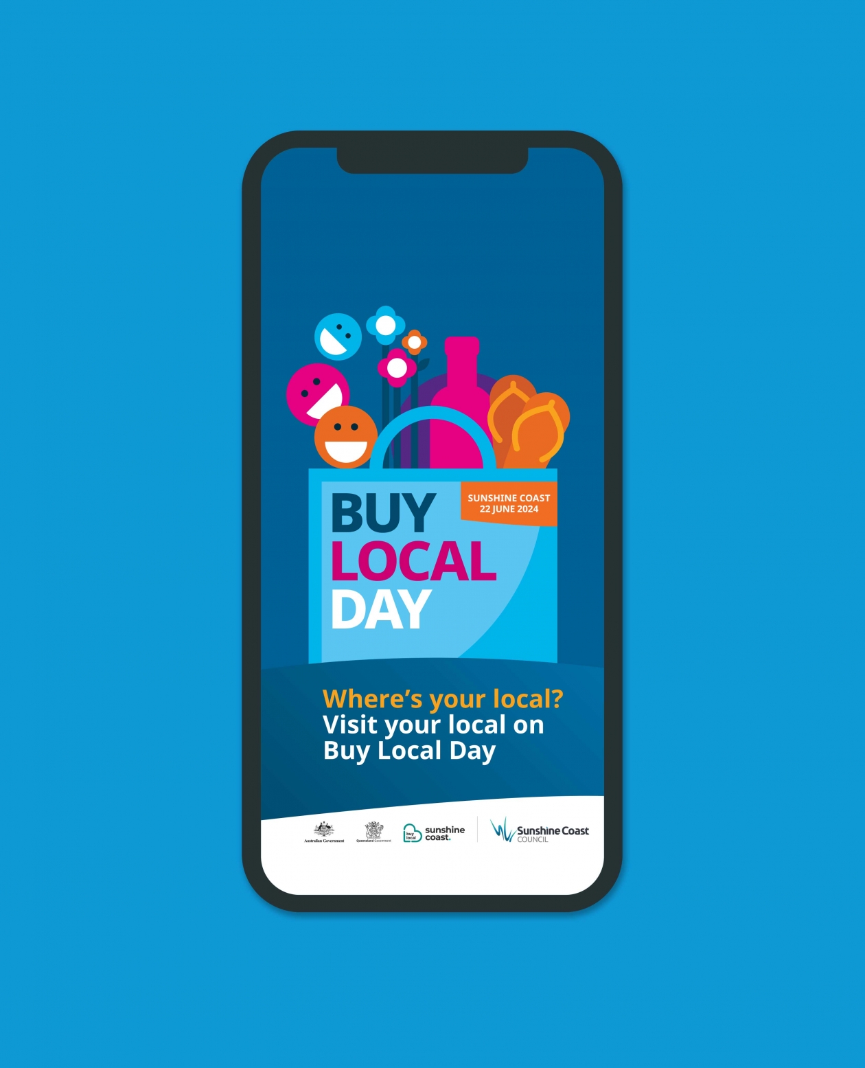 Sunshine Coast Buy Local Day campaign by Nina Hansen Design